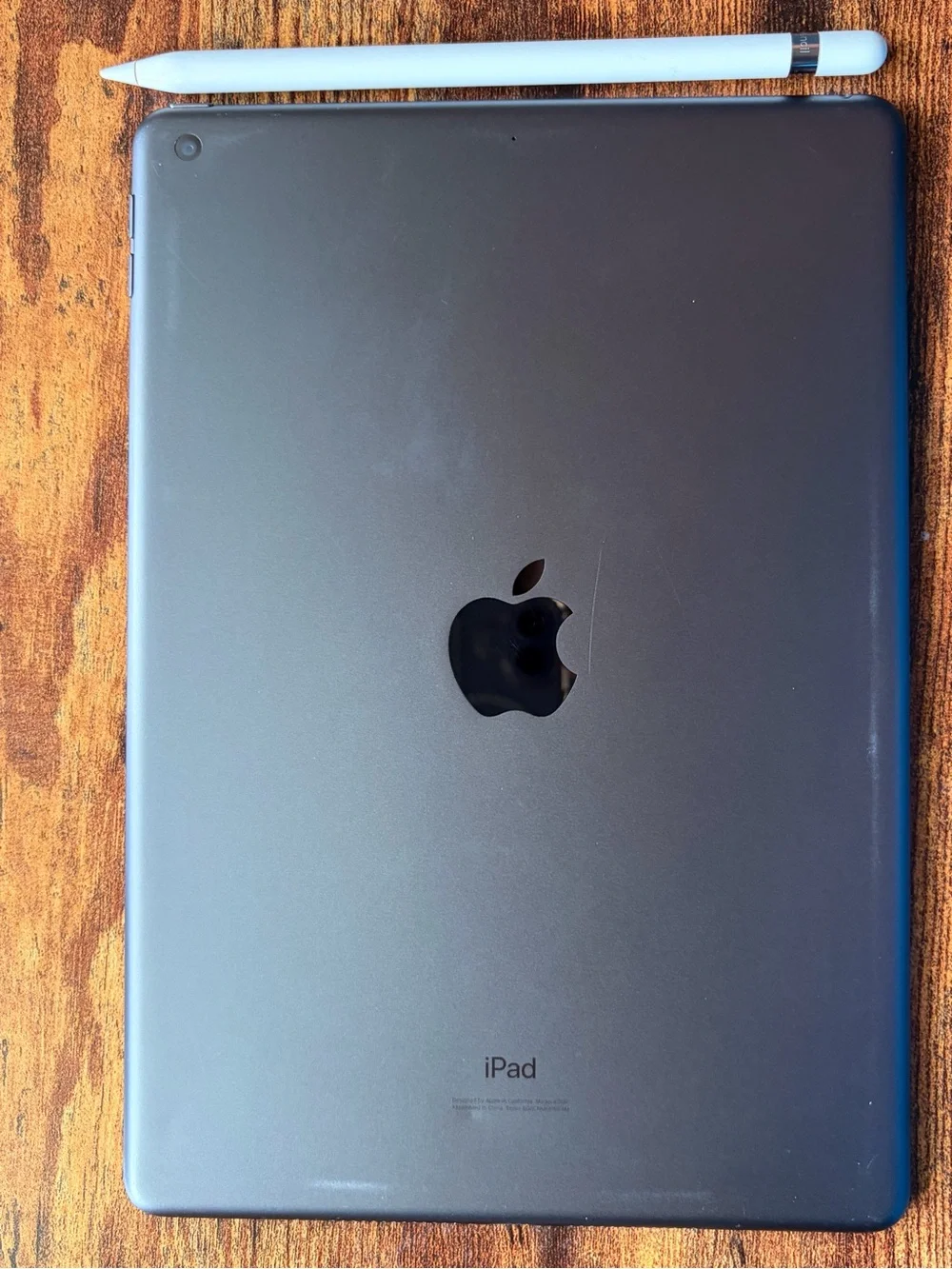 Apple iPad with Black Front and White Apple Pencil